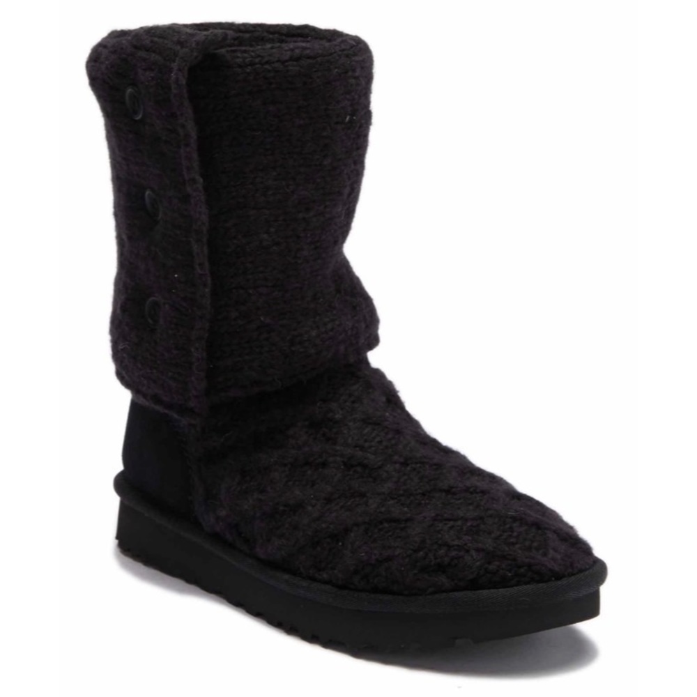 NEW NO BOX UGG Black Lattice Cardy Boots